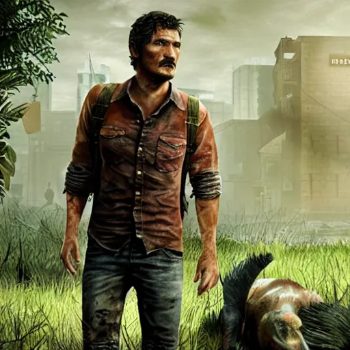 Pedro Pascal as Joel,still from The Last Of Us TV show, Stable Diffusion