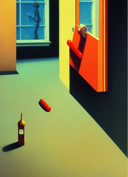 Image similar to Nokia 3310, Edward Hopper and James Gilleard, Zdzislaw Beksinski, Mark Ryden, Wolfgang Lettl highly detailed, hints of Yayoi Kasuma, Odilon Redon. Drexler