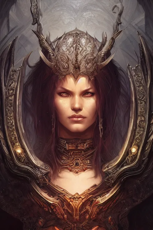 Prompt: ultra realistic illustration, asmodeus from diablo and baldurs gate, intricate, elegant, highly detailed, digital painting, artstation, concept art, smooth, sharp focus, illustration, art by artgerm and greg rutkowski and alphonse mucha