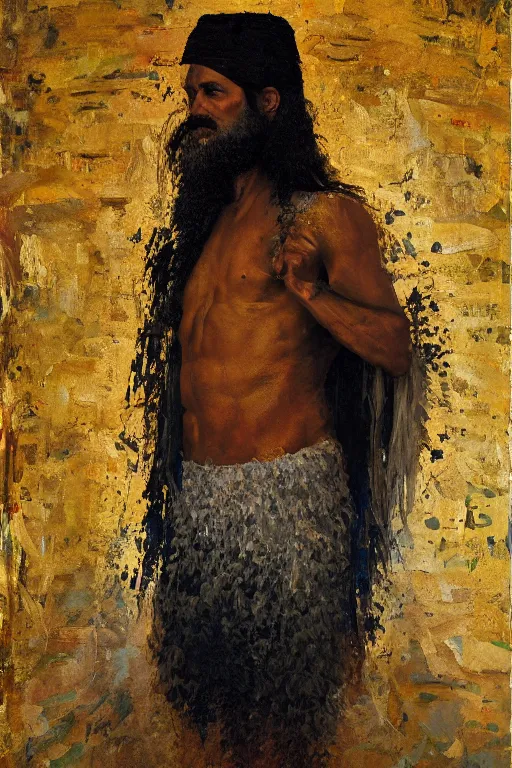 Prompt: highly detailed palette knife oil painting of a historically accurate depiction of the ancient biblical egyptian prince moses, thoughtful, by Peter Lindbergh, impressionistic brush strokes, painterly brushwork