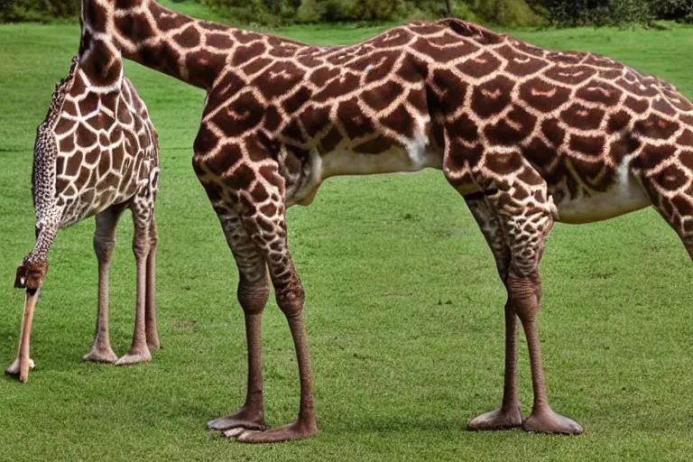 Image similar to a platypus giraffe hybrid