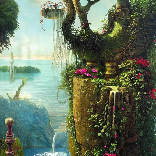 Image similar to paint surrealist ⛲, ferdinand knab, high definition and detailed 4 k