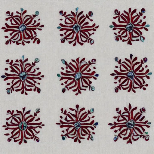 Image similar to spirit soul embroidered snowflake faces in silk. 3840 2160 art