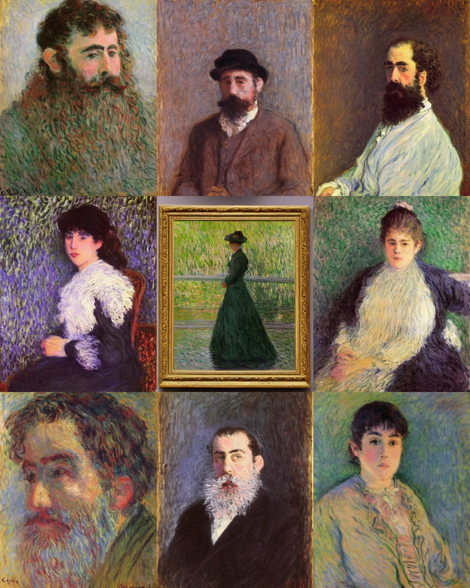 Prompt: A portrait by Claude Monet.
