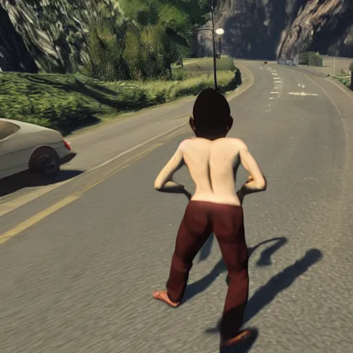 Prompt: Gollum gta V style