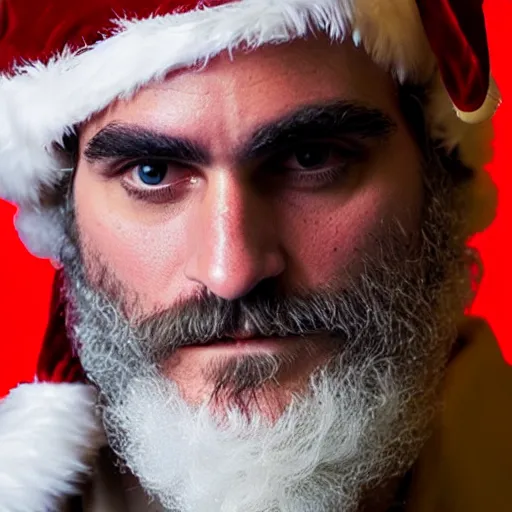 Image similar to joaquin phoenix as santa