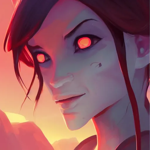 Image similar to face icon stylized minimalist magic : the gathering, loftis, cory behance hd by jesper ejsing, by rhads, makoto shinkai and lois van baarle, ilya kuvshinov, rossdraws global illumination