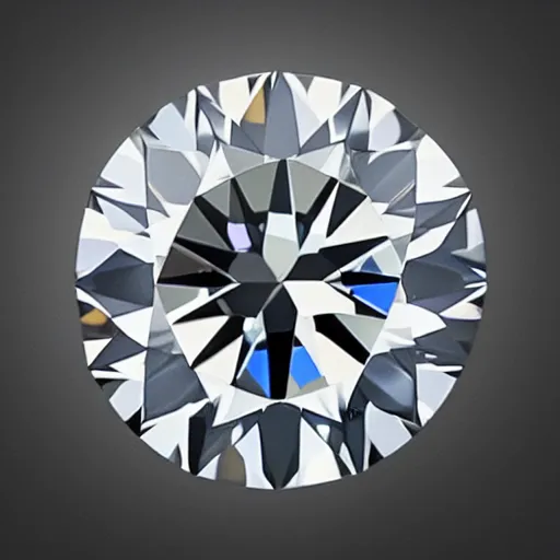 Prompt: a shining diamond on a black background