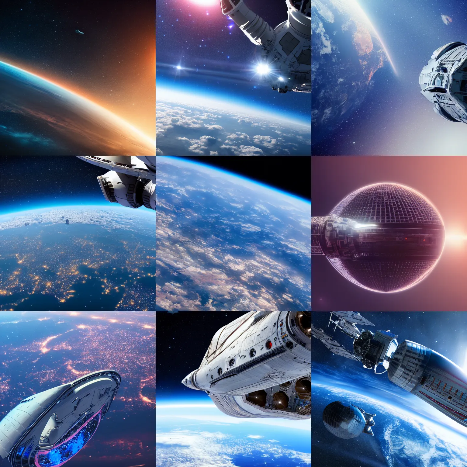 Prompt: photograph of a spaceship over earth, cinematic, intricate, gorgeous 4 k