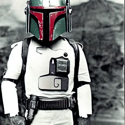 Image similar to boba fett in a 1950s puerto rican gang photo