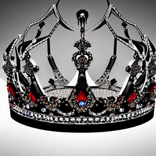 Prompt: royal crown made out of obsidian, photorealistic, high definition