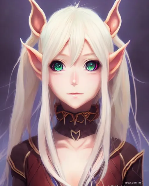 Image similar to character concept art of an anime female elf druid | | blonde hair, cute - fine - face, pretty face, realistic shaded perfect face, fine details by stanley artgerm lau, wlop, rossdraws, james jean, andrei riabovitchev, marc simonetti, and sakimichan, tranding on artstation