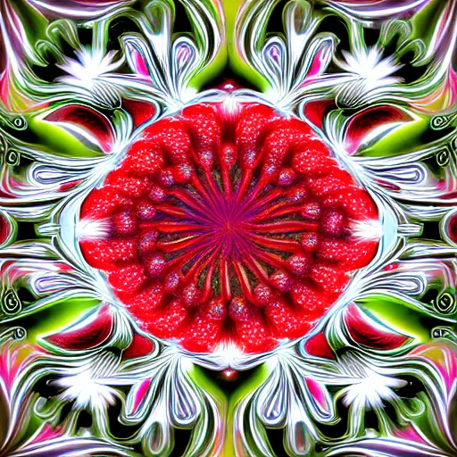 Prompt: fractal of fruits