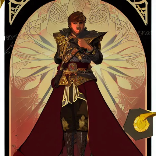 Prompt: an ultra detailed vector image of solare of astora dressed as ezio auditore, concept art by alphonse mucha and greg rutkowski, praise the blood moon, octane render, liminal space