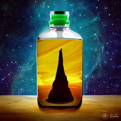 Image similar to universe in a bottle