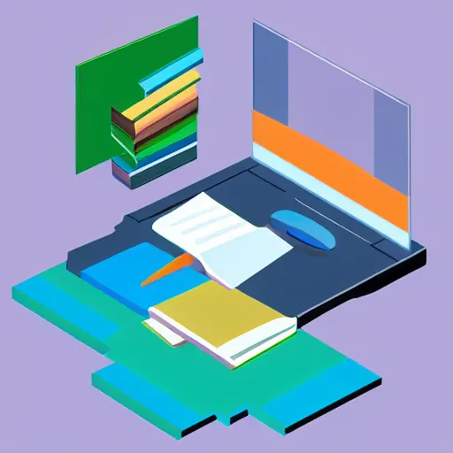 Prompt: isometric flat art graphic for ebook descriptions that is exciting and promotional