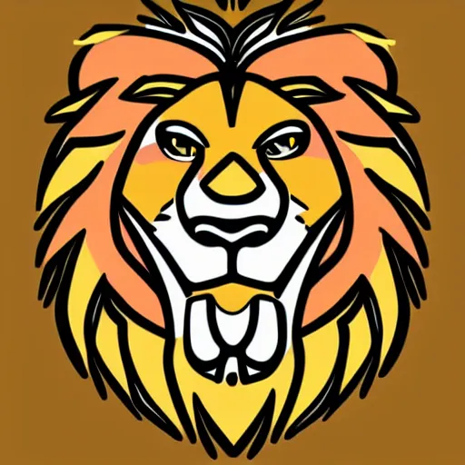 Image similar to a happy lion, Cartoonist, Anthropomorphic, portrait, highly detailed, colorful, illustration, smooth and clean vector curves, no jagged lines, vector art, smooth