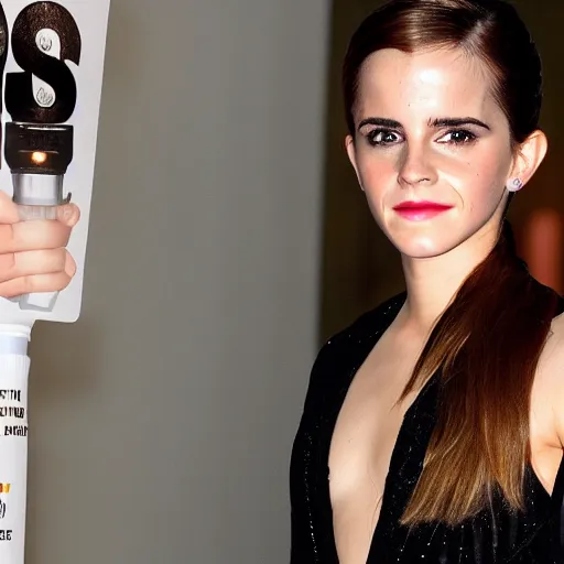 Image similar to emma watson as a lightbulb