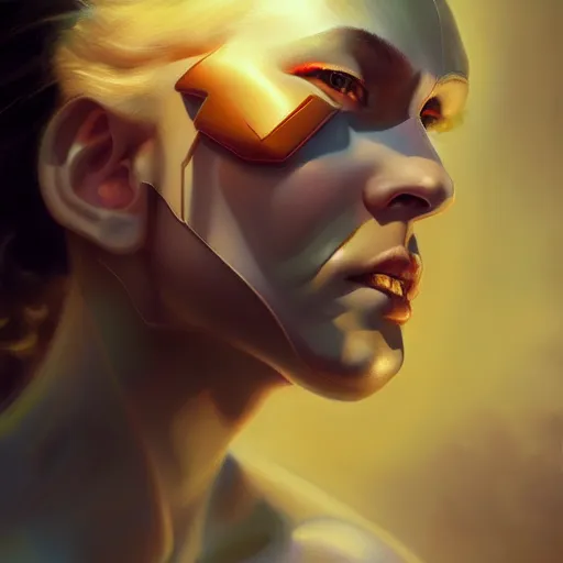 Image similar to mark grayson invincible portrait painting, medium shot, asymmetrical, profile picture, organic painting, sunny day, matte painting, bold shapes, hard edges, street art, trending on artstation, by huang guangjian and gil elvgren and ross tran