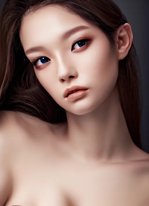 Image similar to a gorgeous female photo, professionally retouched, soft lighting, realistic, smooth face, full body shot, torso, dress, perfect eyes, wide angle, sharp focus on eyes, 8 k high definition, insanely detailed, intricate, elegant, art by stanley lau and jason chan and johannes wessermark