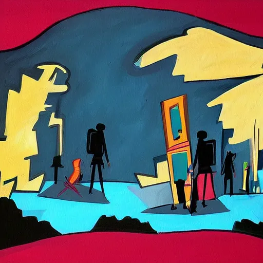 Image similar to a painting genndy tartakovsky did when he was deeply schizophrenic