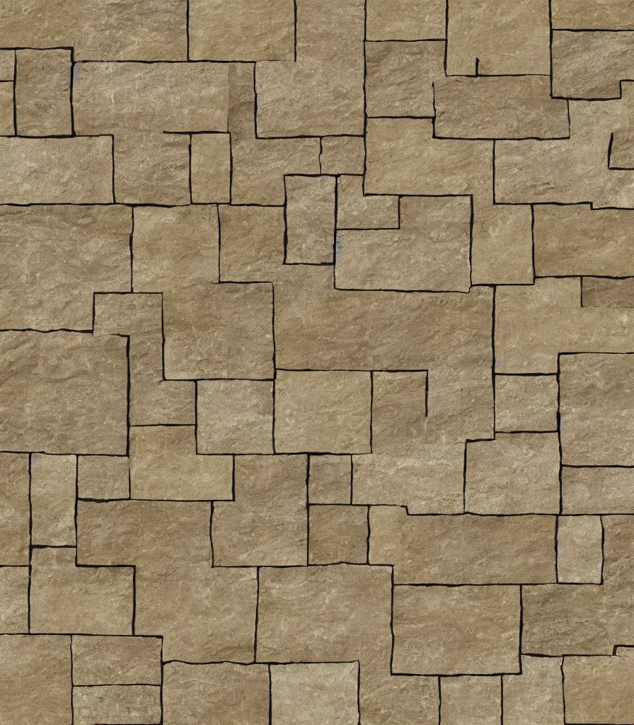 Image similar to texture map of beige stone with horizontal rectilinear engraving cutout