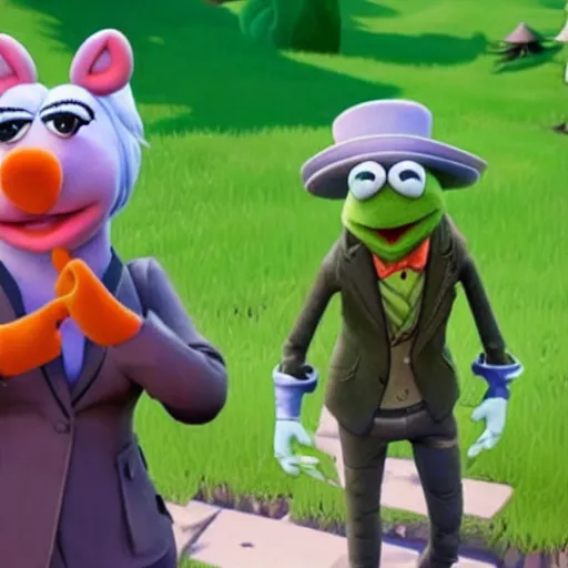 Image similar to bip bippadotta from the muppets as a wizard, in fortnite