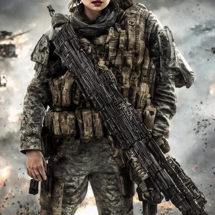 Prompt: ana de armas as a call of duty character