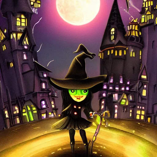 Prompt: witch cyberbroom in nightcity