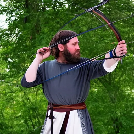 Prompt: medieval archer using recurve bow