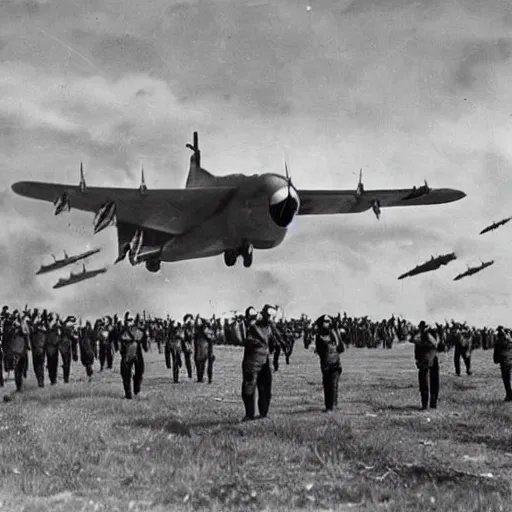 Prompt: the bombers, with their attendant fighters, went on in the direction of their base, but raaf machines, sweeping up seemingly from nowhere, intercepted 1 5 other italian fighters which were flying as an additional escort some miles behind the raiders, 1 9 4 1 photo