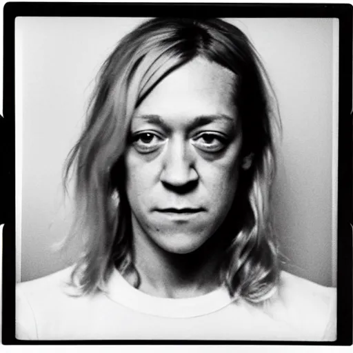 Prompt: Mugshot Portrait of Chloe Sevigny, taken in the 1970s, photo taken on a 1970s polaroid camera, grainy, real life, hyperrealistic, ultra realistic, realistic, highly detailed, epic, HD quality, 8k resolution, body and headshot, film still, front facing, front view, headshot and bodyshot, detailed face, very detailed face