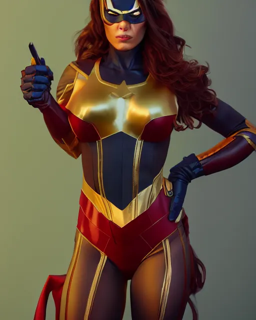 Image similar to Natasha Nice as a marvel superheroine, au naturel, hyper detailed, digital art, trending in artstation, cinematic lighting, studio quality, smooth render, unreal engine 5 rendered, octane rendered, art style by klimt and nixeu and ian sprigger and wlop and krenz cushart