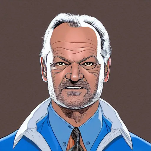 Image similar to kelsey grammer retro minimalist portrait by jean giraud, moebius starwatcher comic, sharp, smooth face, 8 k