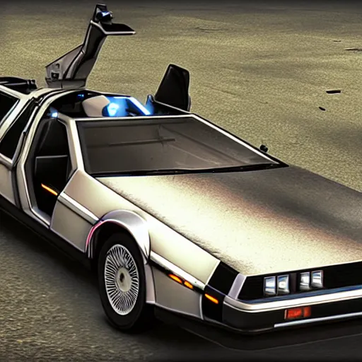 Image similar to delorean in half - life 2