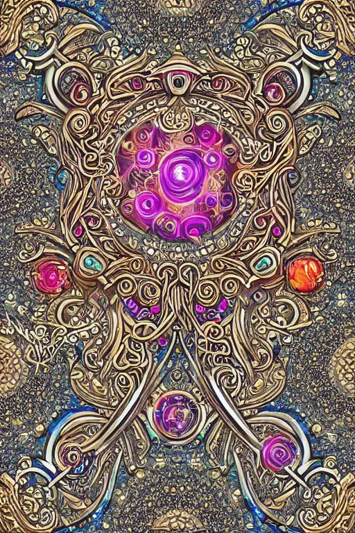 Image similar to a intricate background design intricate rune stones and rubies, flowers atomic stars, digital art, photorealistic, vivid colors, highly detailed, intricate