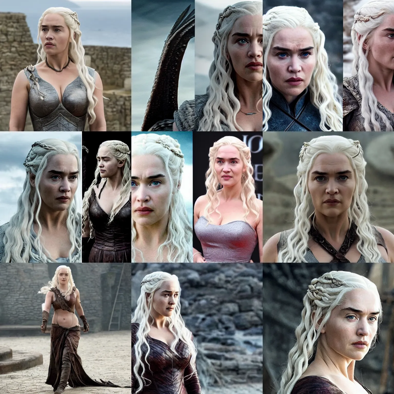 Prompt: kate winslet as daenerys targaryen in game of thrones