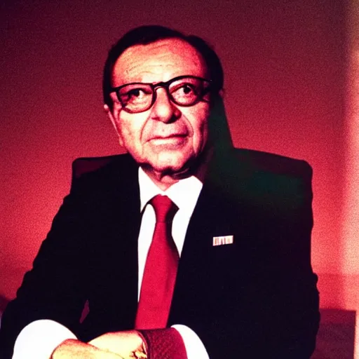 Prompt: giulio andreotti in the black lodge