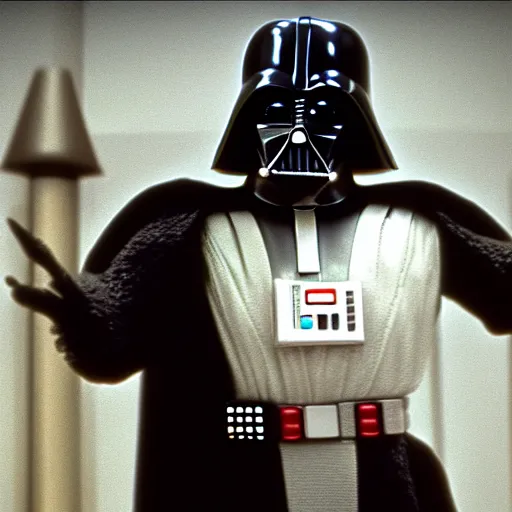 Image similar to Film still of Darth Vader, from The Muppets