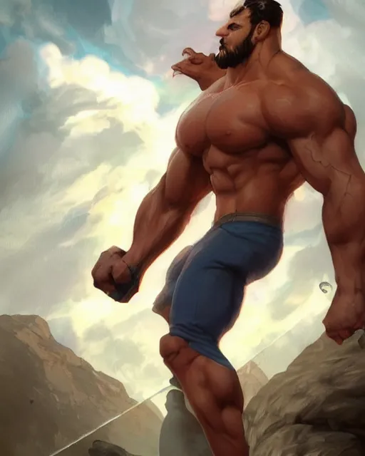 prompthunt: gigachad luigi bodybuilder in final fight onepunch man by ilya  kuvshinov, ernest khalimov body by krista sudmalis, fantasy character  portrait, ultra realistic, concept art, intricate details, elegent, digital  painting, smooth, sharp