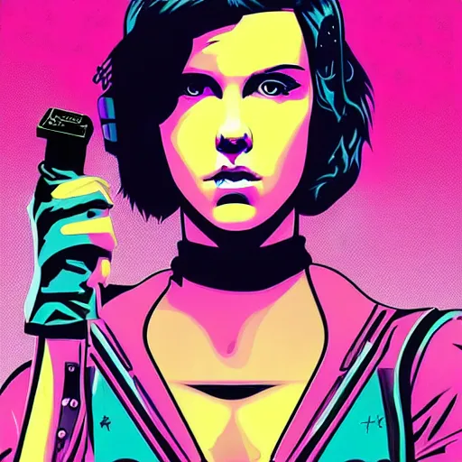 Image similar to Cyberpunk Millie Bobby Brown by Butcher Billy