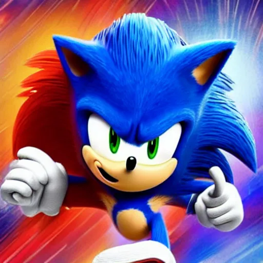 Prompt: luisito comunica as Sonic the hedgehog