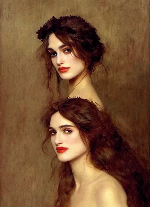 Image similar to a beautiful painting of kiera knightley by juan luna, pre-raphaelite, detailed, trending on artstation, hd, masterpiece