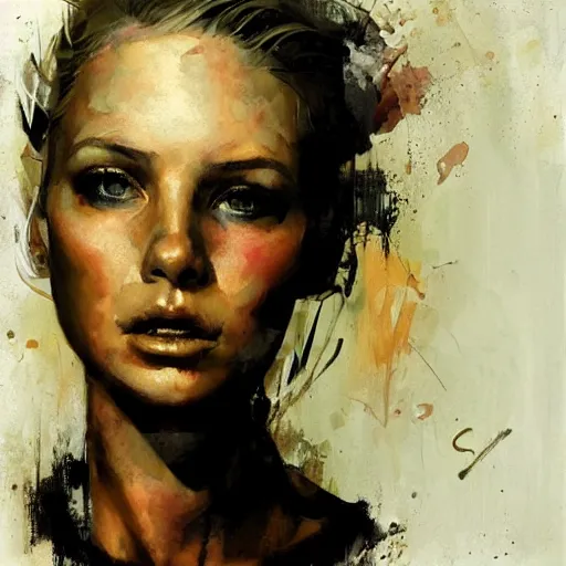 Image similar to portrait of skylar white, artwork by guy denning and charlie bowater,
