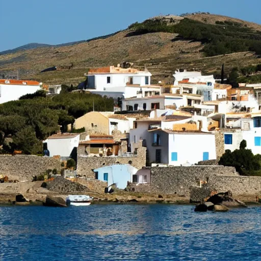 Prompt: nuke bomb in cadaques village