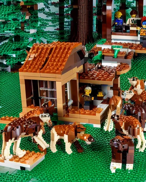 Prompt: lego california wilderness cougar set