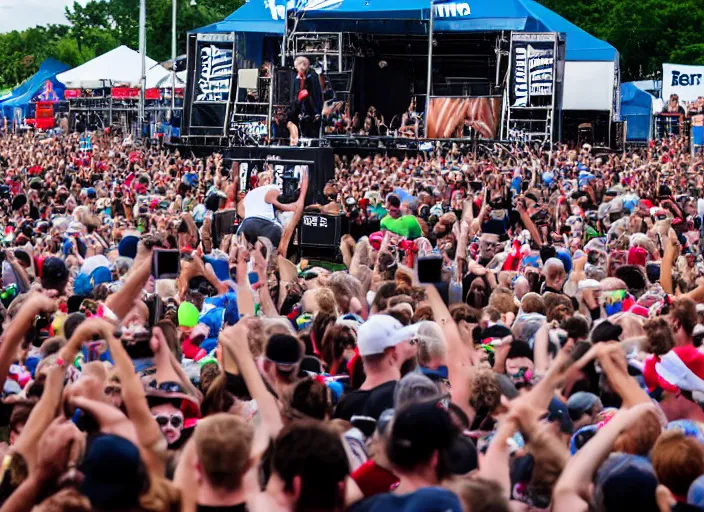 Image similar to photo still of bernie sanders at vans warped tour!!!!!!!! at age 8 0 years old 8 0 years of age!!!!!!! stage diving into a crowd, 8 k, 8 5 mm f 1. 8, studio lighting, rim light, right side key light