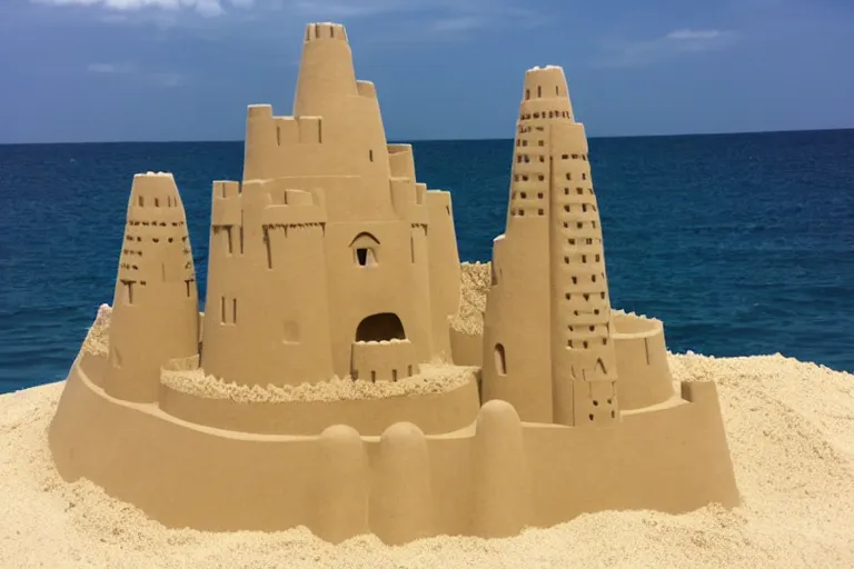 Image similar to a completed sand castle