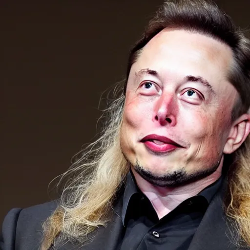 Image similar to photo of Elon Musk with long blond hair