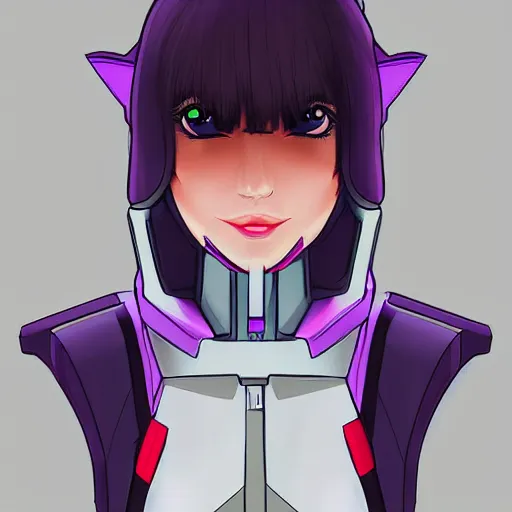 Prompt: anthro female jetplane mecha bust shot, digital art, furry art, mecha art, furaffinity commission, deviantart